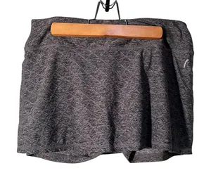 Head Women's Size Medium Athletic Skort Skirt Shorts Dark Heather Gray Textured thumbnail 1