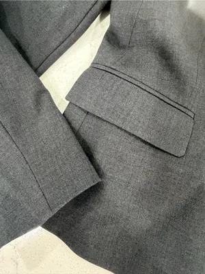 Calvin Klein Charcoal Gray Tailored Two-Button Blazer thumbnail 4