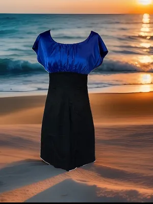The Limited Dress Dinner Fitted Semi formal Blue Black womens 0 thumbnail 5