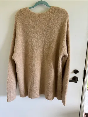 Nwt Aerie Teddy Boucle Cozy Oversized Sweater Size Large New Loungewear Fall thumbnail 4