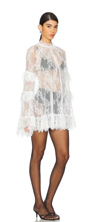Stone Cold Fox X Revolve Mia Mini Dress White Lace Size XS thumbnail 1
