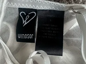 Windsor White Satin Bustier Crop Tank thumbnail 5