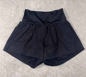 Halara SoftlyZero Airy Super High Waist 2-in-1 Yoga Shorts 3'' Black thumbnail 1