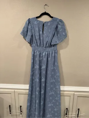 Baltic Born Smocked Waist Blue Floral Maxi Dress thumbnail 6