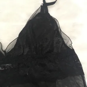 Victoria's Secret Black Lace Mesh Lingerie S thumbnail 4