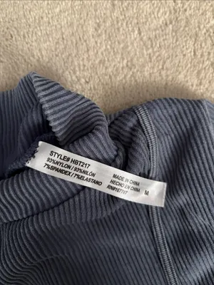 Hunter & Brown Ribbed Mock Neck Top Blue Size M thumbnail 4