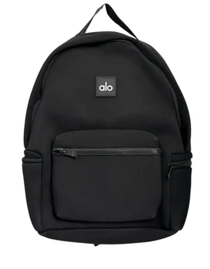 Alo Yoga Stow Backpack Black /Silver Neoprene Detachable Pouch NWT thumbnail 1