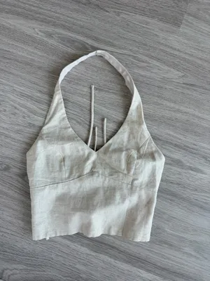 White Fox Halter Crop Top thumbnail 2