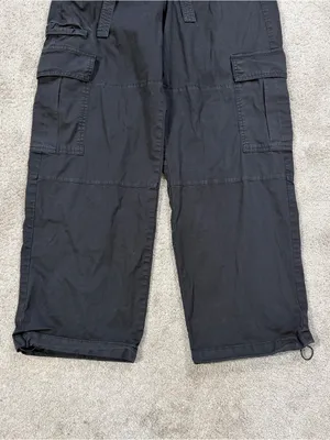 GAP Women’s Cotton Fine Twill Cargo Easy Pants in Black M thumbnail 4
