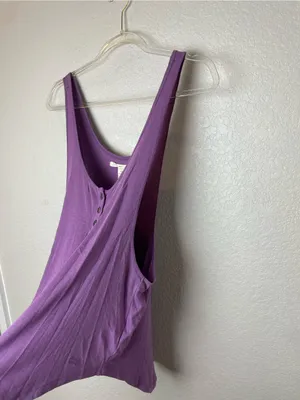 Levi's Purple Scoop Neck Henley Tank Top Size M thumbnail 3