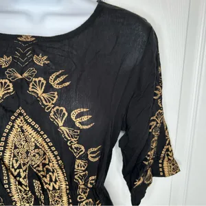 Earthbound Black and Gold Dashiki‎ Dress Size S thumbnail 6