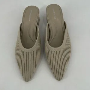 NWOT Bandolino Women's Teddy Knit Slip On‎ Mule Heels Tan Size 9 thumbnail 4