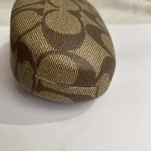 Coach signature C print hard clamshell sunglasses case in brown LARGE thumbnail 3