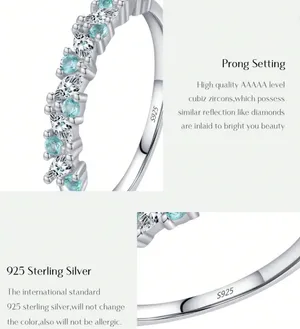 Sterling Silver and blue topaz rings.  thumbnail 6