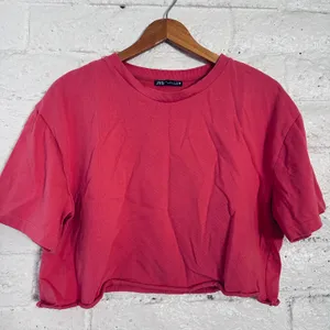 zara crop top pink size L thumbnail 2