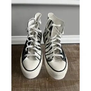 Converse Chuck Taylor All Star Lift Platform High Zebra Print Women's Size 8 thumbnail 8
