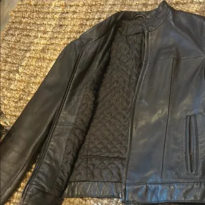 Ritz USA Vintage Brown Leather Moto Jacket Size Medium thumbnail 9
