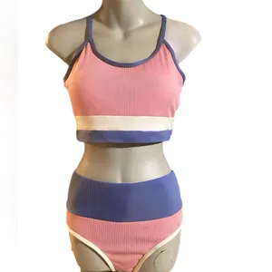 Adisputent Womens High Waisted Bikini Crop Top Sporty 2-Piece Bathing Suit thumbnail 7