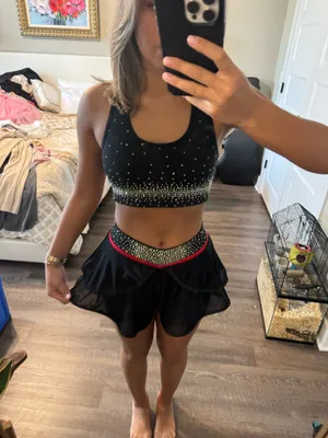 Black Crystal-Embellished Top ONLY (sold separately due to different sizes) thumbnail 1