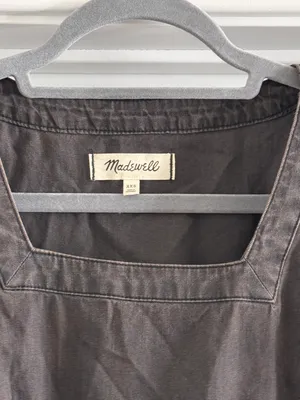 Madewell Gray Peplum Shirt thumbnail 2