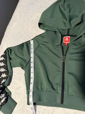 Kappa women cropped green jacket size S thumbnail 12