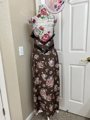 Brock Collection x H&M Woodsy Floral Slip Dress Lace Trim Cottagecore S thumbnail 4