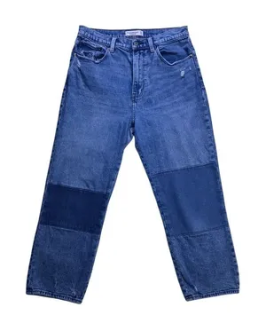 Abercrombie & Fitch Ankle Straight Jeans Womens‎ 30/10 Blue Patchwork thumbnail 1