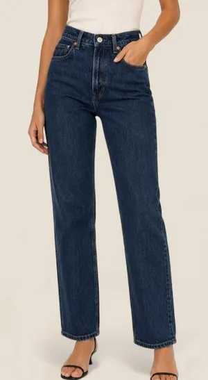 Reformation Pamela Ultra High Rise Straight Leg Jeans Wallis Wash Size 25 NWT thumbnail 1