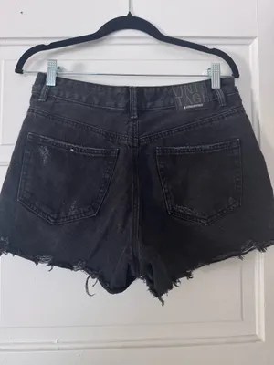 Stradivarius Black Denim Shorts thumbnail 2
