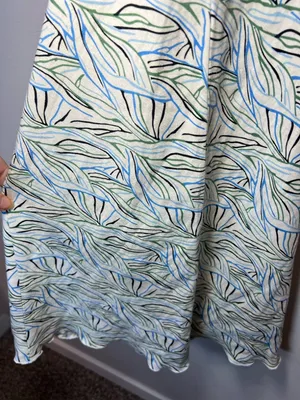 Of the Earth Halter Dress Botanical Print Beige Neutral Summer Midi NEW Sz Small thumbnail 11