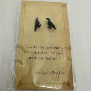 Edgar Allan Poe “The Raven” Earrings thumbnail 3