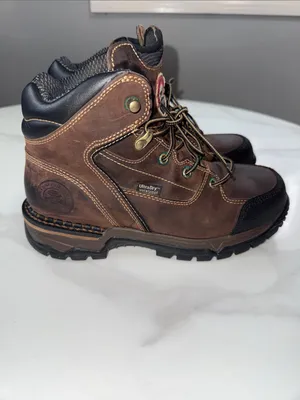 Red Wing irish setter Shoes Brown Leather Work Boots with Black Rubber Toe thumbnail 3