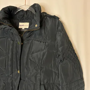 Momo Maternity Black Down Feather Puffer Coat Mid-Length Womens Medium thumbnail 2