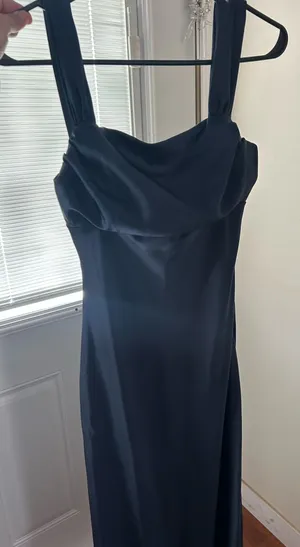 Satin off the shoulder maxi dress amazon thumbnail 1