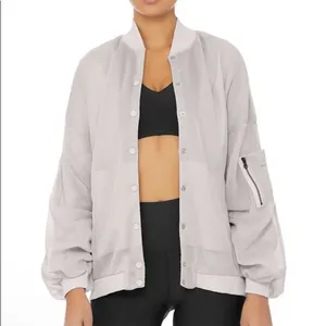 Alo Yoga‎ Field Mesh Jacket Full Zip Dove Grey large thumbnail 13