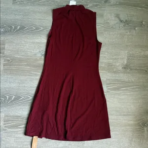 NEW REFORMATION Skylar Knit Mini Dress - Chianti Small thumbnail 3
