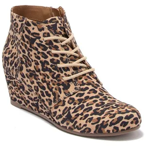 DV Dolce Vita Leopard Print Wedge Ankle Boots Lace Up Side Zip Women's Size 6‎ thumbnail 13