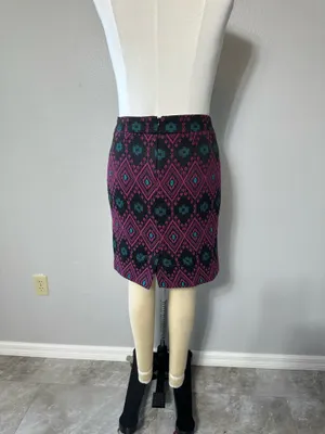 Ann Taylor Skirt Size 14 Aztec Cotton thumbnail 3