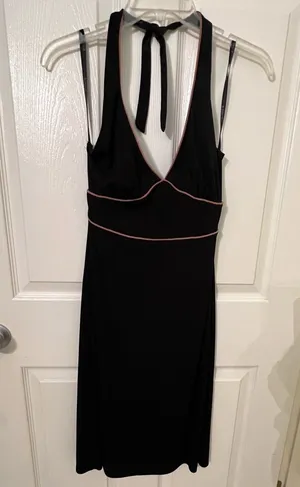 B. Darlin Black Cocktail Dress. Halter Style. thumbnail 1