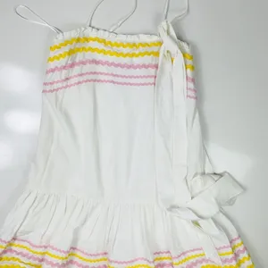 Lisa‎ Marie Fernandez x Target White Ric Rac Linen Mini Dress Size XXS thumbnail 4