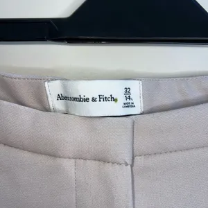 Abercrombie & Fitch Women's Straight-Leg Pants in‎ tan cream thumbnail 2