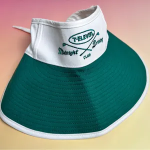 7-Eleven White Green Midnight Driving Golf Club Visor Cap Rare‎ HTF Adjustable thumbnail 2