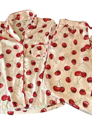 Victoria's Secret Pink Cherry-Print Women’s Pajama Set thumbnail 3