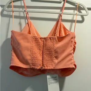 Abercrombie & Fitch Coral Ring-Detail Ruched Cami thumbnail 2