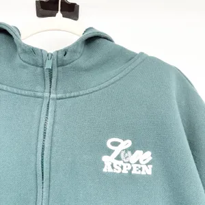 PINK Victorias Secret Womens Love Aspen Graphic Ski‎ Zip Up Hoodie Size XL Teal thumbnail 2