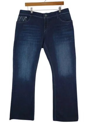 Cruel Girl Jeans Womens‎ 35x19R Blue Bootcut Denim Stretch Western Rodeo Cowgirl thumbnail 1