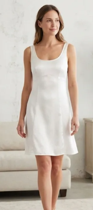 Simple White Satin Slip thumbnail 1
