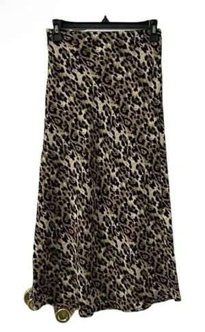 Oat New York Leopard Print Sateeny Midi Skirt(Size XS) thumbnail 1
