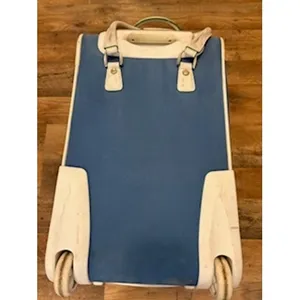 Diane von Furstenberg Rolling Suitcase Blue White Trim Carry On Luggage 19 Inch thumbnail 3