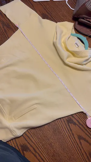ZYIA Active Oh So Soft Cowl Neck Hoodie Pastel Yellow Pullover thumbnail 4